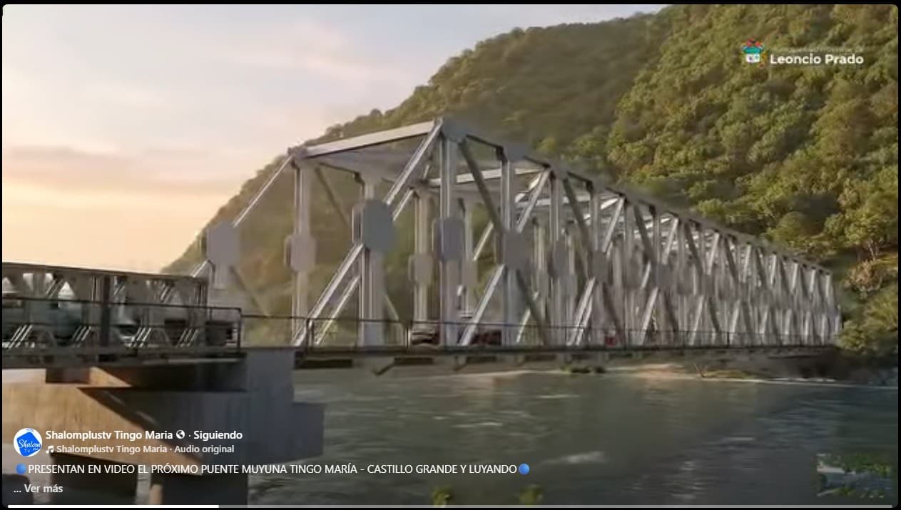 PRESENTAN EN VIDEO EL PRÓXIMO PUENTE MUYUNA TINGO MARÍA - CASTILLO GRANDE Y LUYANDO